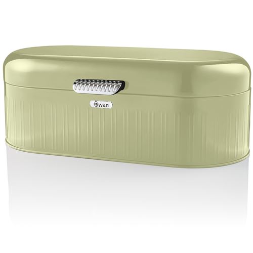 Retro Bin Boîte à Pain pour Garder le Pain et les Petits Pains Frais, Vintage, SWAN, SWKA1014GN, , Vert
