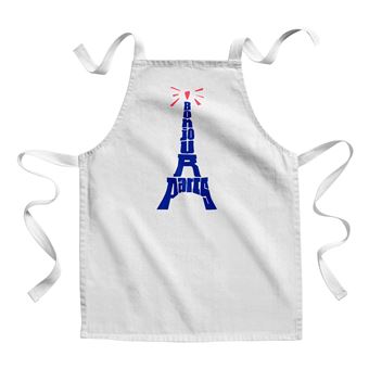 Fabulous Tablier Enfant Cuisine Bonjour Paris - Qualité Premium 100% Coton - 1