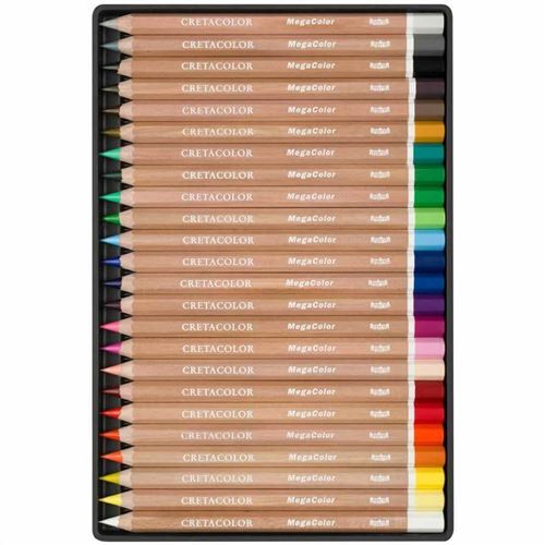 24 crayons de couleur Megacolor Ø 64 mm - Brevillier's Cretacolor