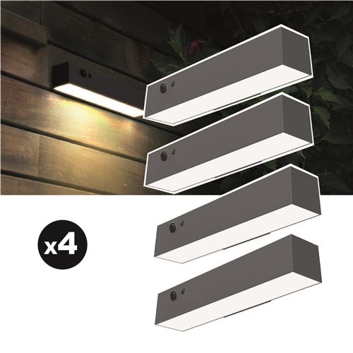 Non Communiqué Gris Lot De 4 Lampes Solaires Ezilight® Solar Wall S24