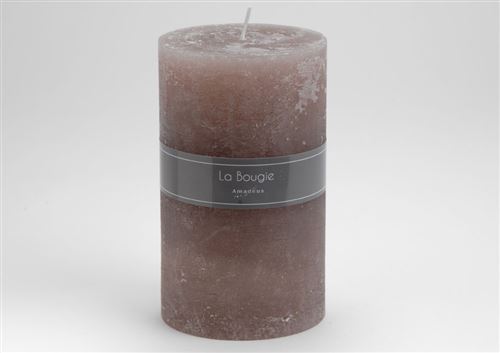 Non Communiqué Violet Bougie Maxi Cylindre Taupe (Lot De 6) - Amadeus - Cire