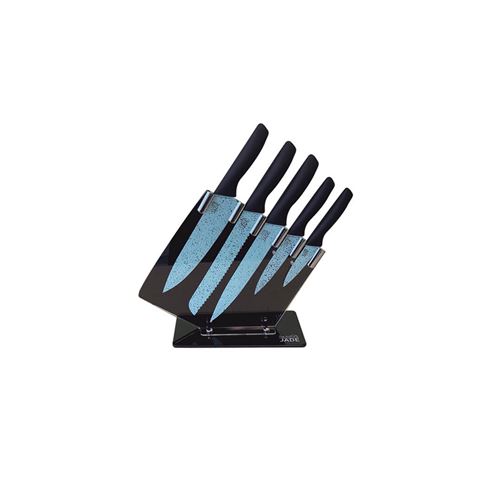 Set 5 couteaux starlyf - VENTEO - couteaux en jade pour la cuisine - Bleu - Adulte - Emince/Coupe/Résistant
