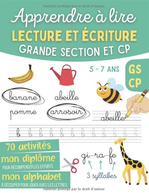 Cahier d'activités éducatif Lecture Écriture 5-7 ans GS CP