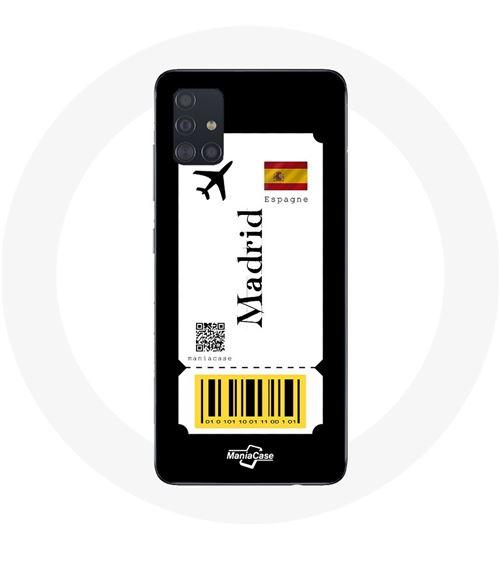 Coque Samsung Galaxy A51 4G Billet d'avion Madrid Espagne Maniacase