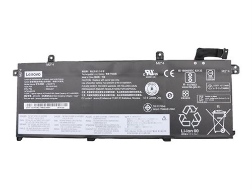 LG Chem - Batterie de portable - Lithium Ion - 3 cellules - 4372 mAh - 51 Wh - FRU - pour ThinkPad P14s Gen 1; P43s; T14 Gen 1; T490; T495