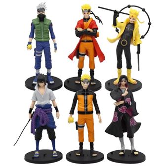 Figurine de collection GENERIQUE Set de 6 pièces Figurines Naruto Itachi  Kakashi Sasuke 18 cm