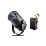 Dangbei Freedo un projecteur Google TV portable avec des batteries externes, Aveca le support de tête de trépied intégré, 1080p (compatible avec la 4K avec HDMI), 450 lumens ISO