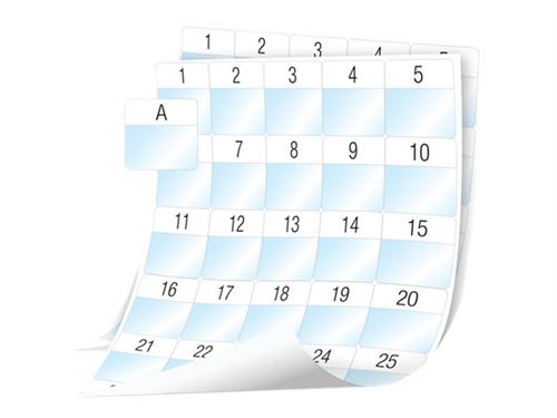 DYMO XTL Laminated - Polyester - adhésif permanent - blanc sur transparent - 41 x 42 mm 1020 étiquette(s) (34 feuille(s) x 30) étiquettes