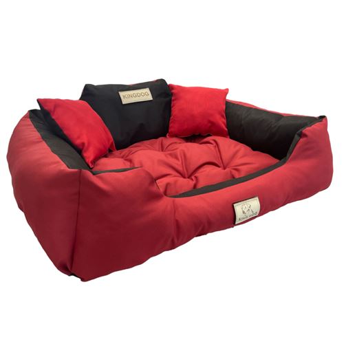 Lit pour chien et chat 55 x 45 - AIO Kingdog - couleur rouge - taille S