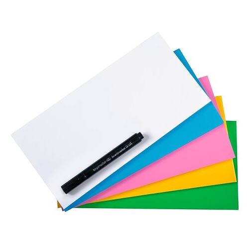 Notes repositionnable Magic-Chart 10 x 20 cm couleurs assorties - Paquet de 250 - Assorties - Legamaster