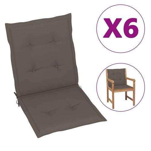 Vidaxl Coussins Taupe Lot De 6 - Image 3