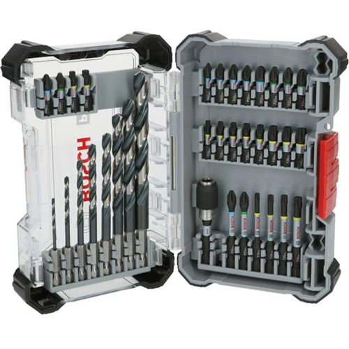 Jeu mixte d'embouts de tournevis à percussion et de forets à métaux PRO, 35 pièces - BOSCH - 2608521U80