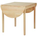 Table à manger pliante 2 abattants - table ovale extensible - dim. 140L x 70l x 75H cm - bois pin
