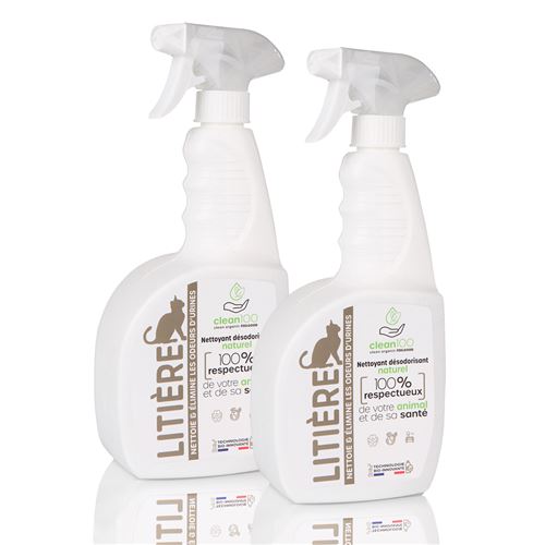 Nettoyant Liquide Clean100 Blanc 750ml X2 Litière Chat