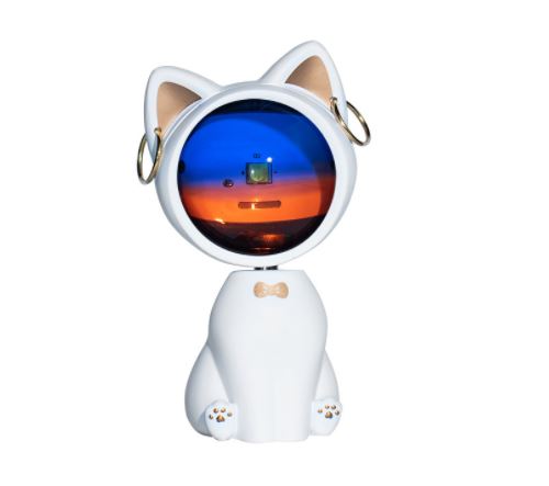 Lampe Projecteur LED FONGWAN Veilleuse de lever du soleil pour Enfant Chambre - chat blanc 11cm