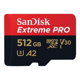 Carte microSDXC avec adaptateur SD 512 Go, Cartes microSD
