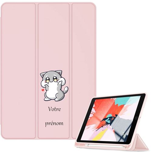 Housse Taperso Ipad MINI 6 rose avec motif chat manga