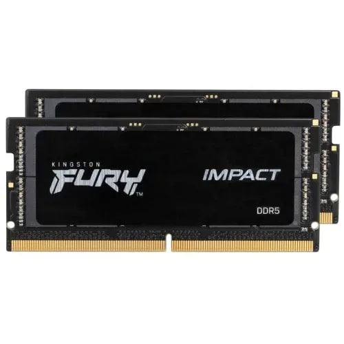 Kingston FURY Impact - DDR5 - kit - 64 Go: 2 x 32 Go - SO DIMM 262 broches - 5600 MHz / PC5-44800 - CL40 - 1.1 V - mémoire sans tampon - on-die ECC