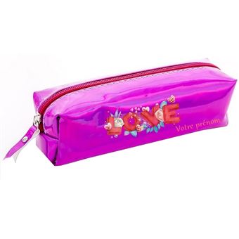 Trousse A Crayon Rose Taperso Avec Motif Love Personnalisee Trousse Fourre Tout Et Plumier