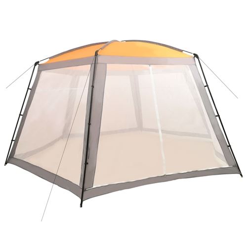 Vidaxl tente de piscine tissu 660x580x250 cm gris