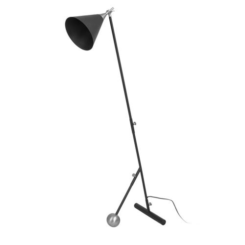 Non Communiqué Noir Lampadaire Industriel "Celeste" 148Cm & Argent
