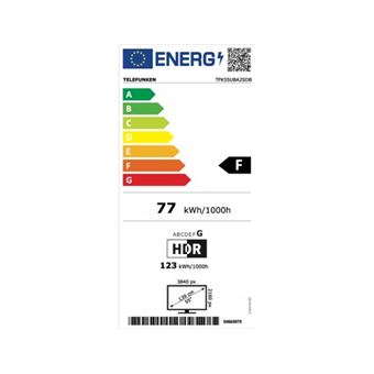 TV LED Telefunken TFK55UBA2SDB 139 cm UHD Smart TV Noir