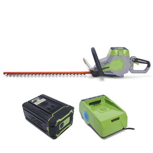 Taille-haies brushless 500W à batterie lithium 60V 2.5 Ah Lame 61 cm + Chargeur WARRIOR