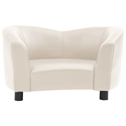 Comparer les prix de vidaXL Canapé pour chien Crème 67x41x39 cm Similicuir