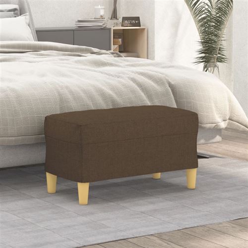 vidaXL - Banc - Tissu - Marron - 70x35x41 cm - Image 2