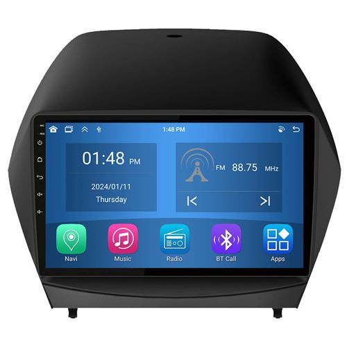 Autoradio RoverOne® Bluetooth CarPlay Android Auto Navigation 4Go RAM 64Go ROM pour Hyundai Tucson 2 IX35 2009-2015