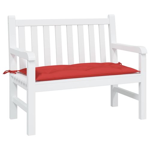 vidaXL Coussin de banc de jardin Rouge 110x50x7 cm Tissu