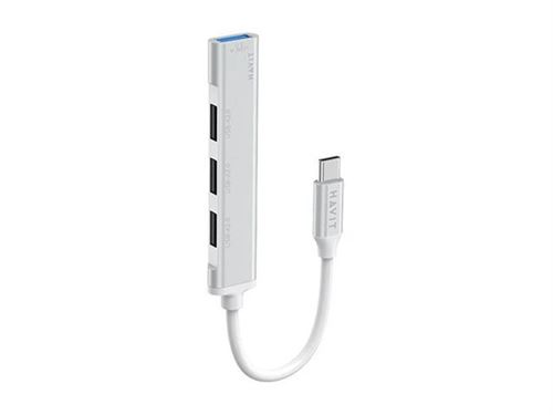 Havit Hb41 - Concentrateur (Hub) - Usb C 4-En-1 - 3 X Usb 2.0 + 1 X Superspeed Usb - De Bureau