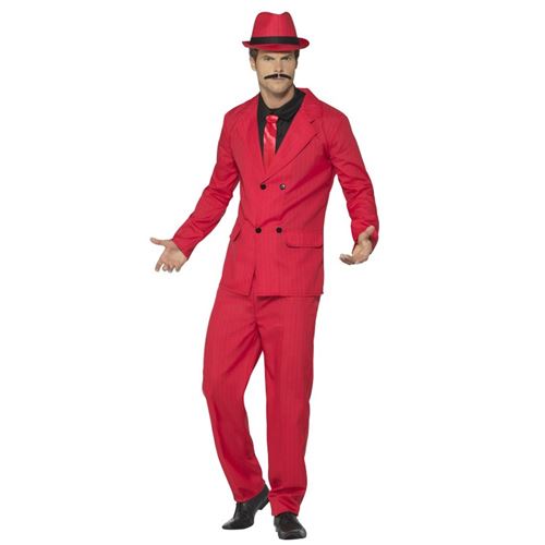 D&eacute;guisement de Gangster Rouge pour homme