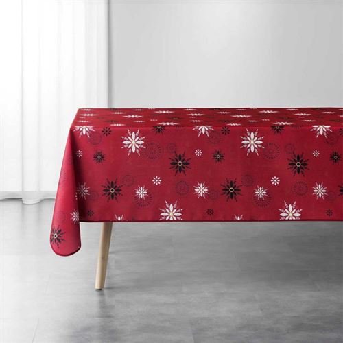  Nappe Imprim&eacute;e Enchante 150x240cm Rouge
