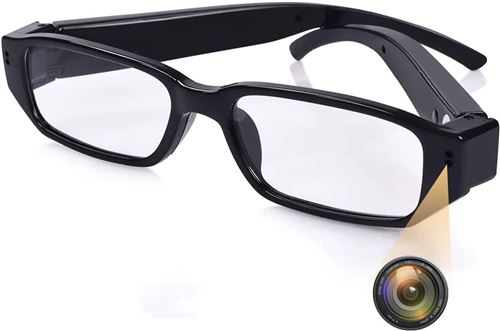 Non Communiqué Noire Lunettes Caméra Espion Photo Vidéo Microphone 5 Mp Micro Sd Full Hd 1080P Yonis