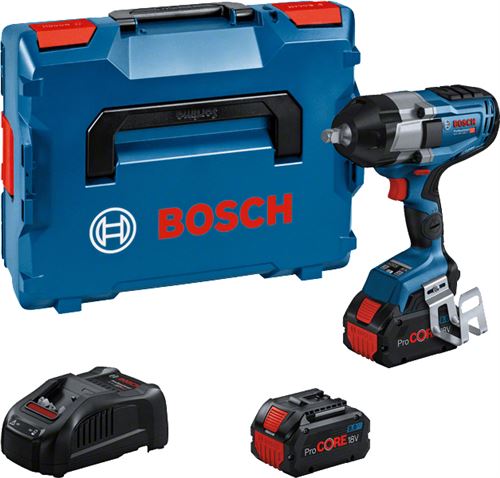 Bosch Akku-Drehschlagschrauber GDS 18V-1000 C:  2x Akku ProCORE18V 8.0Ah in L-BOXX