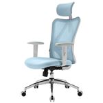 SIHOO M18 Fauteuil de Bureau Ergonomique, avec Support Lombaire et accoudoir réglable Bleu