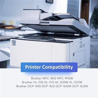 2 × Cartouche Toner Compatible Brother TN1050 pour Brother MFC-1910W MFC-1810  - Cartouche d'encre - Achat & prix
