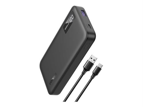 Ugreen - Banque D'Alimentation - 10000 Mah - 20 Watt - 3 A - Pd 3.0, Fast Charge, Qc 3.0 - 2 Connecteurs De Sortie (Usb, Usb-C)