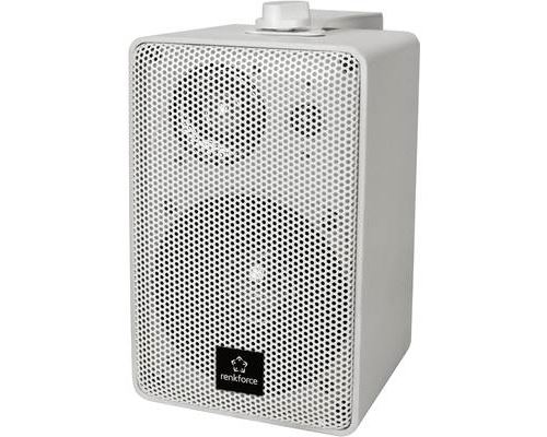 Renkforce RL100W WH Enceinte détagère blanc 100 W 90 Hz - 20000 Hz 1 paire(s)