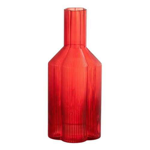Non Communiqué Rouge Carafe En Verre "Fiole" 27Cm