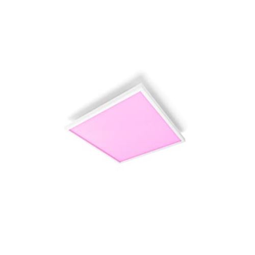 Philips Hue White and Color Ambiance, Panneau LED connecté carré SURIMU, compatible Bluetooth, Blanc