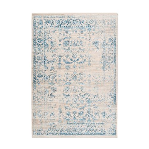 Non Communiqué Bleu Tapis Vintage À Poils Courts "Baroque Vi" 80 X 150 Cm