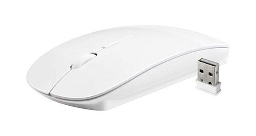Souris Vshop® Souris Sans Fil, Boutons , 2,4 Ghz Avec Nano-Récepteur, Suivi Optique Ambidextre, Compatible Avec Pc/Mac/Portable - Blanche