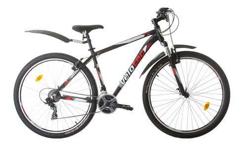 VTT 27.5'' Cadre Aluminium - Fourche T&eacute;lescopique - 21 Vitesses avec &eacute;quipement Shimano ( Noir & Rouge)