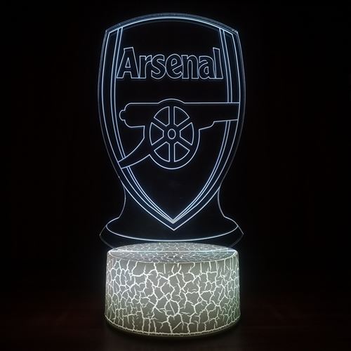 Lampe d'illusion 3D VORMOR Veilleuse Tactile 7 Couleurs avec Télécommande - Arsenal FC