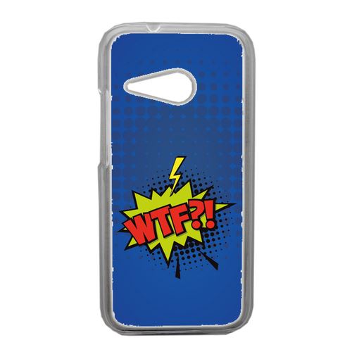Coque Wtf Fond Bleu Lectrique Compatible Htc One Mini 2 Transparent