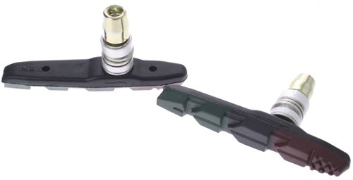 Promax freins V-brake blocs 70 x 13 mm vert / noir / marron 2 pièces