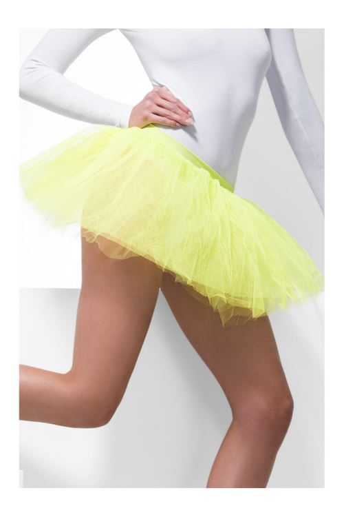 Tutu En Resille 80's Fluo Jaune - Jaune - Taille Unique