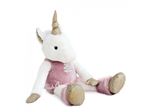 Doudou Histoire d'ours Twist Licorne 60 cm Blanc et rose